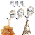 KIT 3 Toalheiros Ganchos Adesivos Banheiro Cozinha Lavanderia Luxo Ch256 - Imagem 7