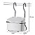 SALEIRO COM SUPORTE PENDURAR BARRA SUSPENSA DE COZINHA 500 g - 2410 - Imagem 2