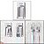 Gancho Adesivo Aço Inoxidável Cabide Multiúso Porta Escovas de Dente Banheiro Cozinha Quarto - CH67 - Imagem 6