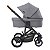 Carrinho Como 4 Com Bebê Conforto e Moises - Detalhes em Couro Woven Grey - Abc Design - Imagem 5