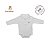 Body Social Gola Grelot e Manga Longa Branco Tamanho P - 100% Algodão Egípcio - Corujitos - Imagem 1