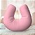 Almofada Amamentacao Travesseiro Rosa 100% Algodao 170 Fios -  Nenem - Imagem 1