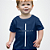 Camiseta Infantil Jesus Cristo Azul - Imagem 1