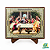 Quadro De Mesa Com Adesivo Metalizado Santa Ceia - Imagem 1
