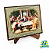 Quadro De Mesa Com Adesivo Metalizado Santa Ceia - Imagem 2