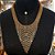 Colar de Festa em Strass Luxo Dourado - Imagem 1