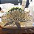 Coroa Princesa Clássica para Casamento Noiva Debutantes e Festas - Dourada - Imagem 1