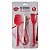 Kit 3 Utensílios De Cozinha Silicone Vermelho - CK5180 - Imagem 3