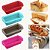 Forma Retangular de Silicone para Bolos e Pães 27x14x06cm Cores Variadas - 3218 - Imagem 1