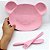 Kit Infantil Refeição Design Moderno E Divertido Com 3pçs Prato, Colher e Garfo - IAL008 - Imagem 4