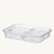 Container Versátil Retangular Transparente com 3 Divisórias 1,8L - 1437 - Imagem 1