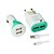 Carregador para Celular - Kit Veicular e Cabo USB X-CELL XC-KT-10 Verde - Imagem 1