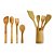 Kit Colher de Pau Utensílios em Bambu 5 Peças Anti Fungos Casa Cozinha Colheres - KCB-06 - Imagem 2