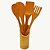 Kit Colher De Pau Utensílios Em Bambu 5 Peças Anti Fungos Casa Cozinha Colheres - KCB-06 - Imagem 1