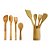 Kit Colher De Pau Utensílios Em Bambu 5 Peças Anti Fungos Casa Cozinha Colheres - KCB-06 - Imagem 4