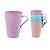Kit 4 Canecas de Plástico Decoração em Relevo Super Resistente  270ml - COP-81 - Imagem 1