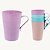 Kit 4 Canecas de Plástico Decoração em Relevo Super Resistente  270ml - COP-81 - Imagem 1