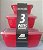 Conjunto de 3 Potes Quadrado Rainha 350/700/1500ml - 8378 - Imagem 5