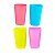 Kit  com 4 Copos de Plástico 250ml - Diversas Cores - COP-82 - Imagem 1