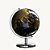 Globo Terrestre Preto com Continentes em Dourado Base de Metal - AG4958 - Imagem 2
