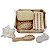 Kit para Banho Cesta de Madeira com Esponja, Bucha, Escova, Lixa, Escova para Costas- HM9434 - Imagem 1