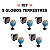 Kit 5 Globos Terrestre Giratório Politico - 23cm x 16cm - GLB-01-1 - Imagem 1