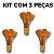 Kit 3 Conjuntos Talheres De Bambu (4 talheres + suporte) Peças Anti Fungos - KCB-06 - Imagem 1