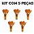 Kit 5 Conjuntos Talheres De Bambu  com 5 peças  (4 talheres + suporte) Peças Anti Fungos - KCB-06 - Imagem 1
