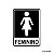 Placa Sinalização Do Banheiro Feminino 15x20cm - Pacific - Imagem 1