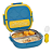 Marmita Térmica Com Divisões E Travas + Talher Bento Box - B-1198 - Imagem 11
