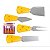 Conjunto Jogo De Utensílios Talheres Para Petisco E Queijo Inox 4 Peças - KFQ-01 - Imagem 1