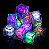 Gelo com Luz Led Colorido - Kit com 12 Cubos - Ice Cubes - Festa Decoração Drinks HM6615 - Imagem 2