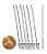 Canudo Colher em Inox com Escova para Limpeza Drinks Mexedor 22cm Kit com 6 Unidades Cor Prateado MG-9250 - Imagem 1
