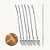 Canudo Colher em Inox com Escova para Limpeza Drinks Mexedor 22cm Kit com 6 Unidades Cor Prateado MG-9250 - Imagem 1