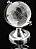 Enfeite de Mesa Decorativo Globo Terrestre em Vidro Maciço e Metal Prateado 5x7cm DT1334T - Imagem 4