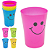 Kit Copos de Plastico Carinha Feliz 380ml - Imagem 1