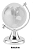 Enfeite de Mesa Decorativo Globo Terrestre Em Vidro Maciço e Metal Prateado 6x8,5cm DT1335T - Imagem 1