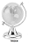 Enfeite de Mesa Decorativo Globo Terrestre em Vidro Maciço e Metal Prateado 7x9,5cm DT1336T - Imagem 1