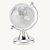Enfeite de Mesa Decorativo Globo Terrestre em Vidro Maciço e Metal Prateado 7x9,5cm DT1336T - Imagem 2