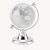 Enfeite de Mesa Decorativo Globo Terrestre em Vidro Maciço e Metal Prateado 7x9,5cm DT1336T - Imagem 1