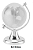 Enfeite de Mesa Decorativo Globo Terrestre Em Vidro Maciço e Metal Prateado 9x12,5cm DT1337T - Imagem 1