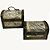 Caixa de Jóias Vintage de Madeira Estilo Retrô para Bijuteria, Acessórios, Organizador de Tesouro - Kit com 2 Baús HM6777 - Imagem 4