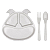 Kit Refeição Infantil 3 Peças de Fibra de Bambu - ZUN0412 - Imagem 2
