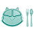 Kit Refeição Infantil 3 Peças de Fibra de Bambu - ZUN0411 - Imagem 2