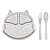 Kit Refeição Infantil 3 Peças de Fibra de Bambu - ZUN0411 - Imagem 1