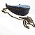 Bolsa Feminina Meia Lua Transversal com Fecho  na frente Jeans costurada - 22x11cm - 90034 - Imagem 2