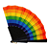 Leque de Plástico Arco Íris 43cm para Festas, Carnaval, Decoração - HM7065 - Imagem 2