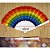 Leque de Plástico Arco Íris 43cm para Festas, Carnaval, Decoração - HM7065 - Imagem 9