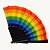 Leque de Plástico Arco Íris 43cm para Festas, Carnaval, Decoração - HM7065 - Imagem 2