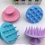 Escova de Massagear o Couro Cabeludo de Silicone/Massageadora - CORES SORTIDAS - Imagem 1